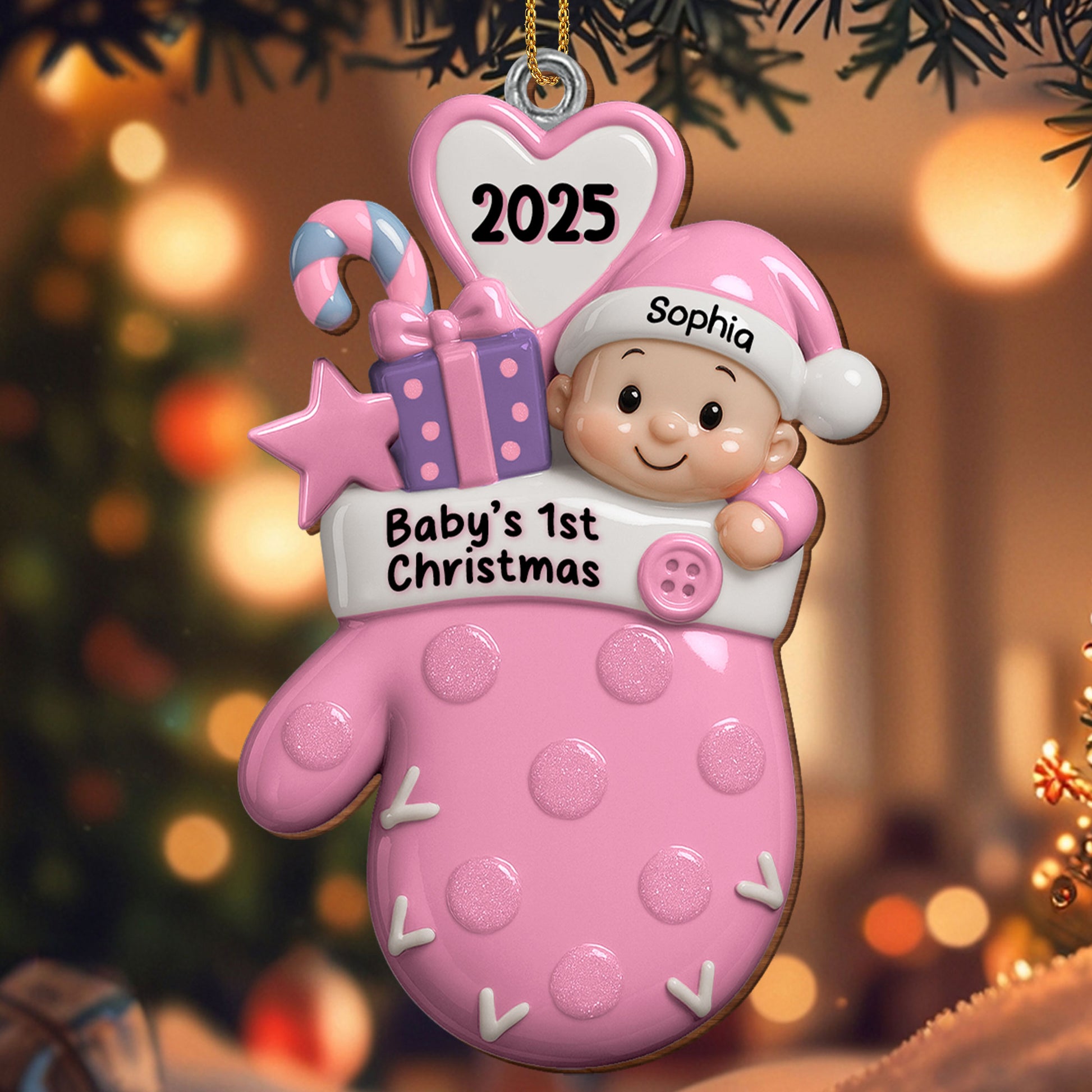 Baby's 1st Christmas With Baby And Gifts