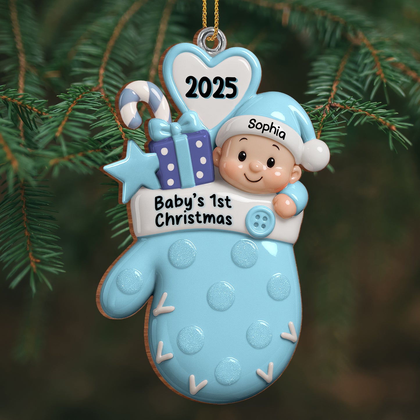 Baby's 1st Christmas With Baby And Gifts