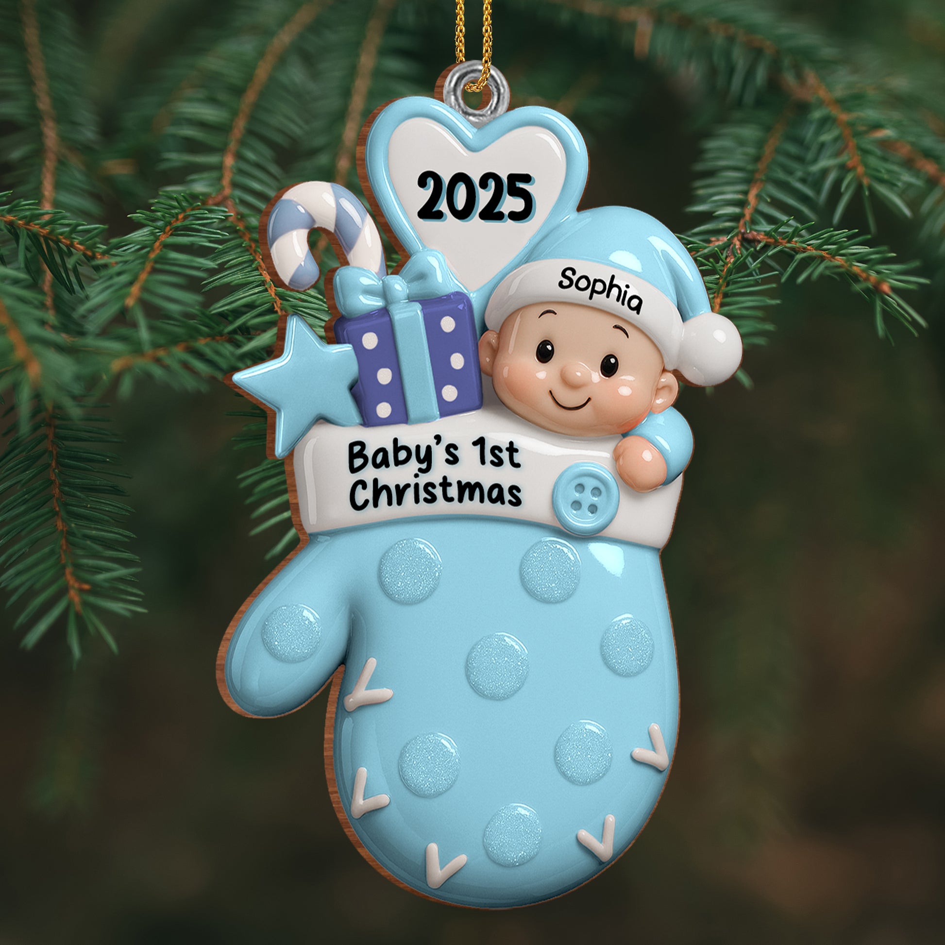 Baby's 1st Christmas With Baby And Gifts