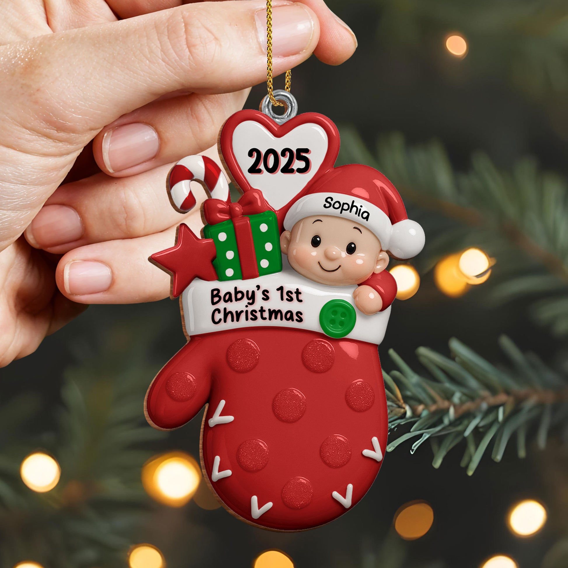 Baby's 1st Christmas With Baby And Gifts