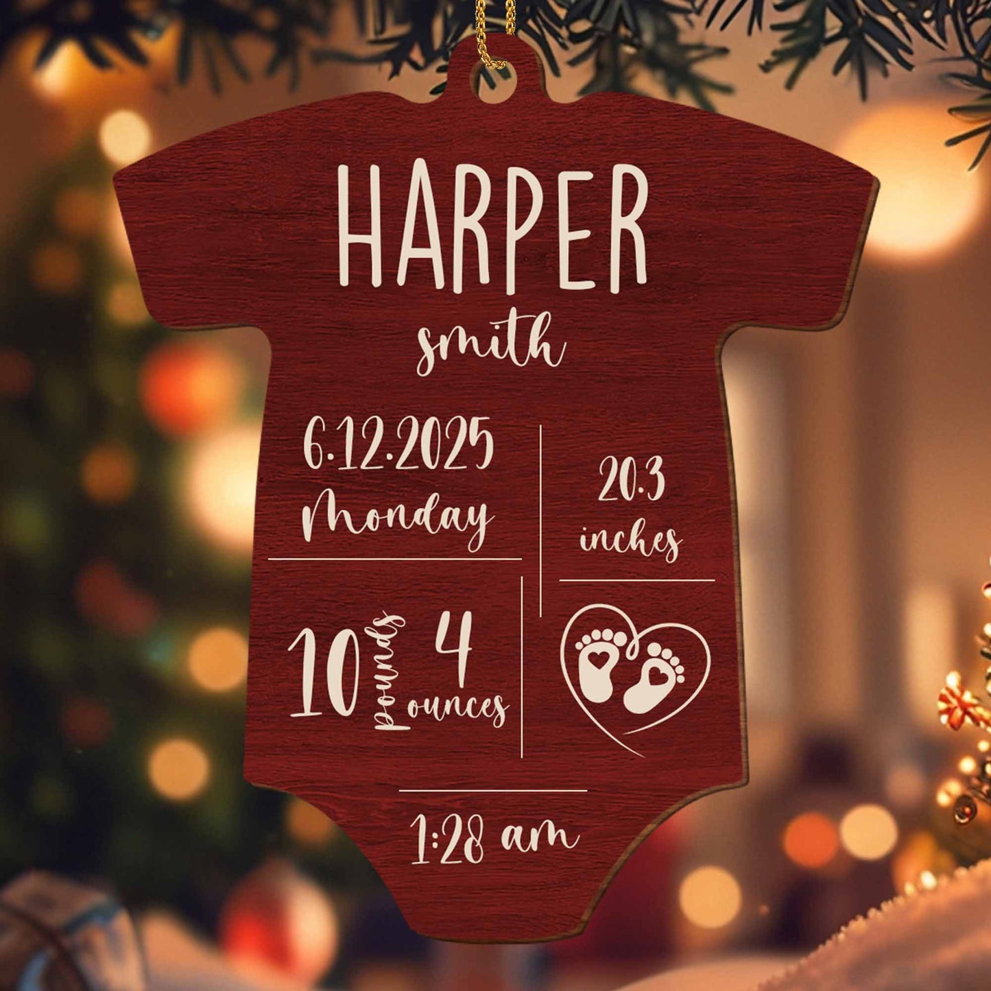 Commemorate The Joy Of Child's Birth With Heart And Baby Footprints