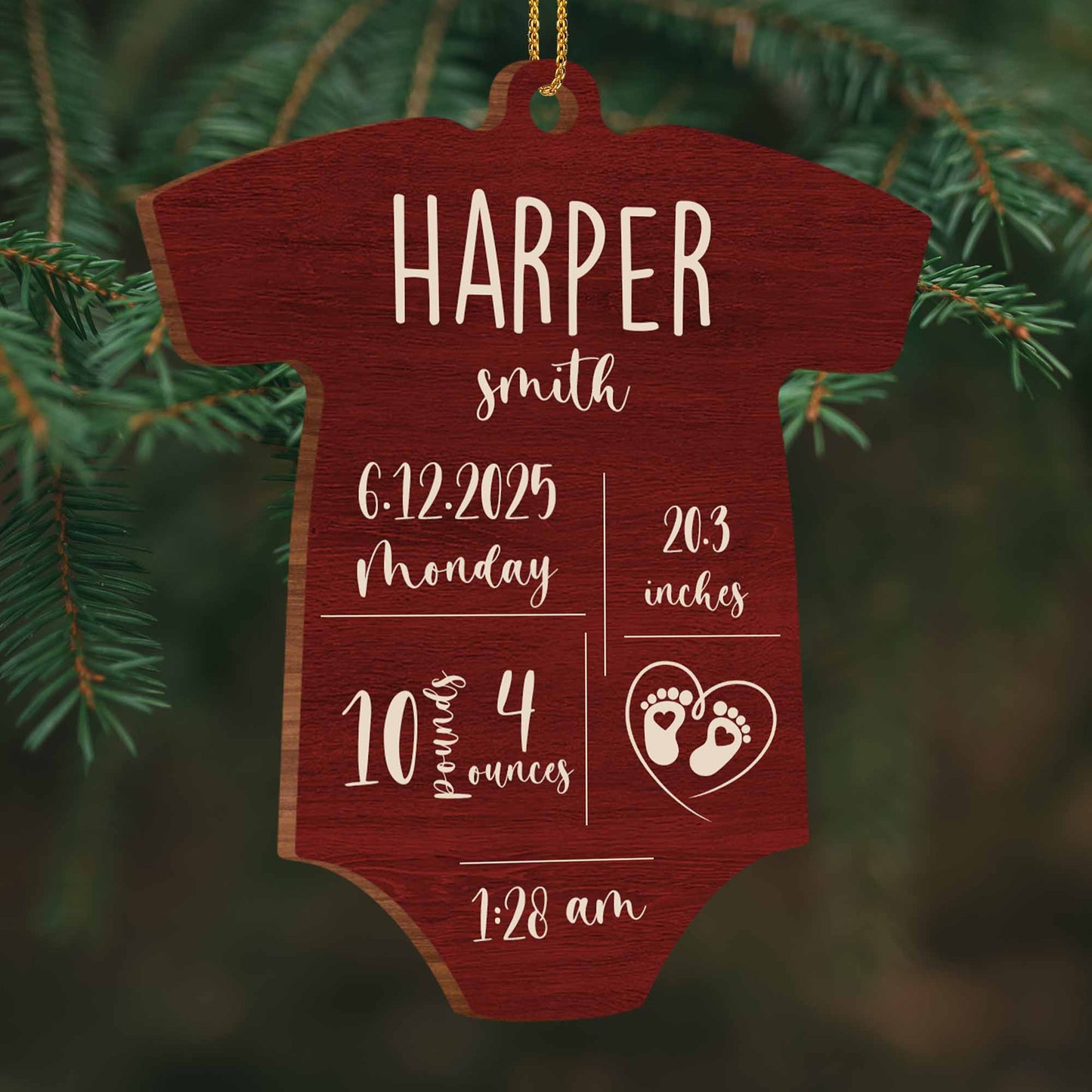 Commemorate The Joy Of Child's Birth With Heart And Baby Footprints