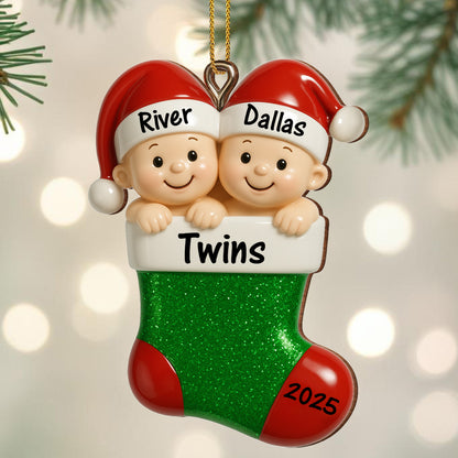 Celebrate The Magic, Twins Christmas Ornament