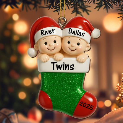 Celebrate The Magic, Twins Christmas Ornament