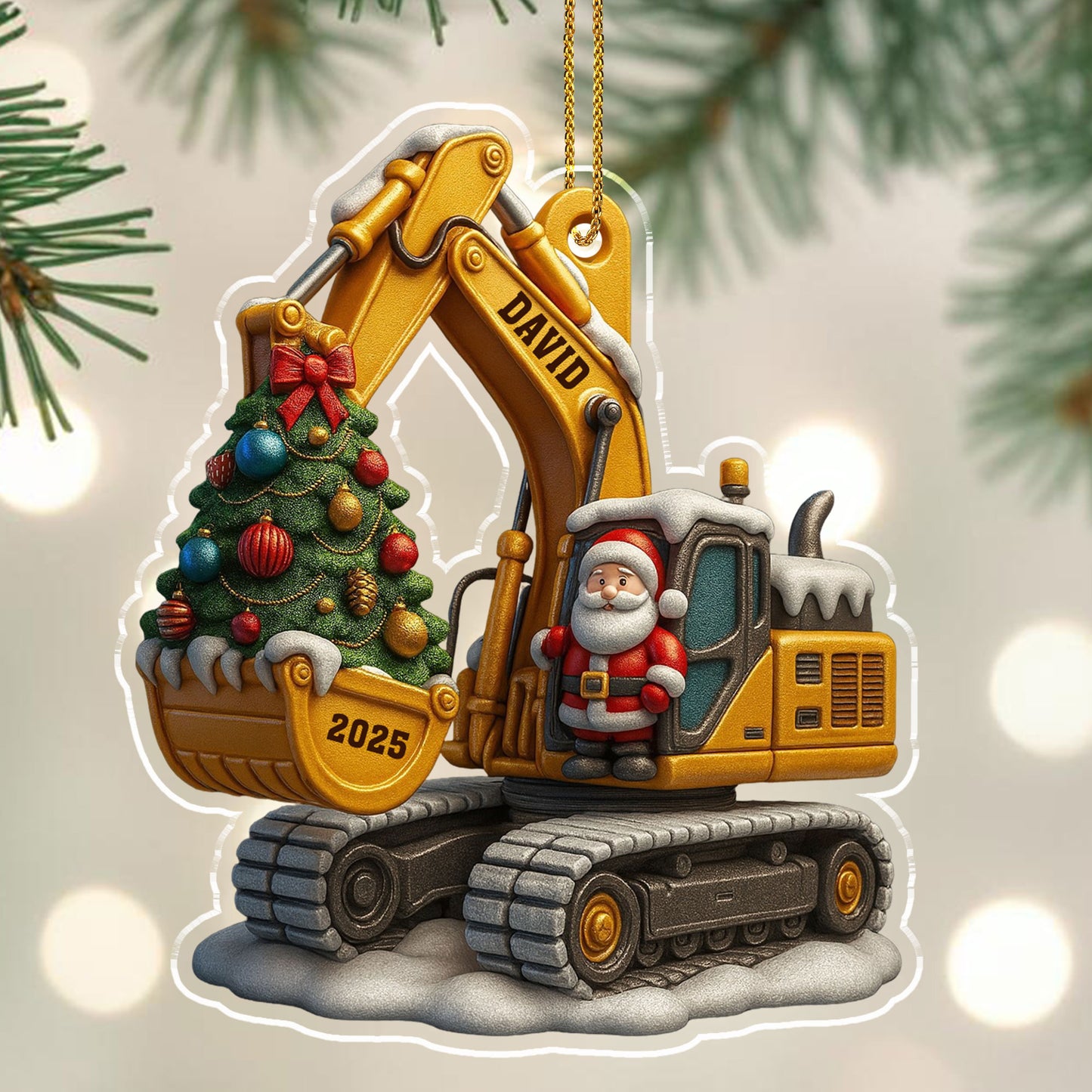 Celebrate A Festive Season With Custom Excavator Ornaments