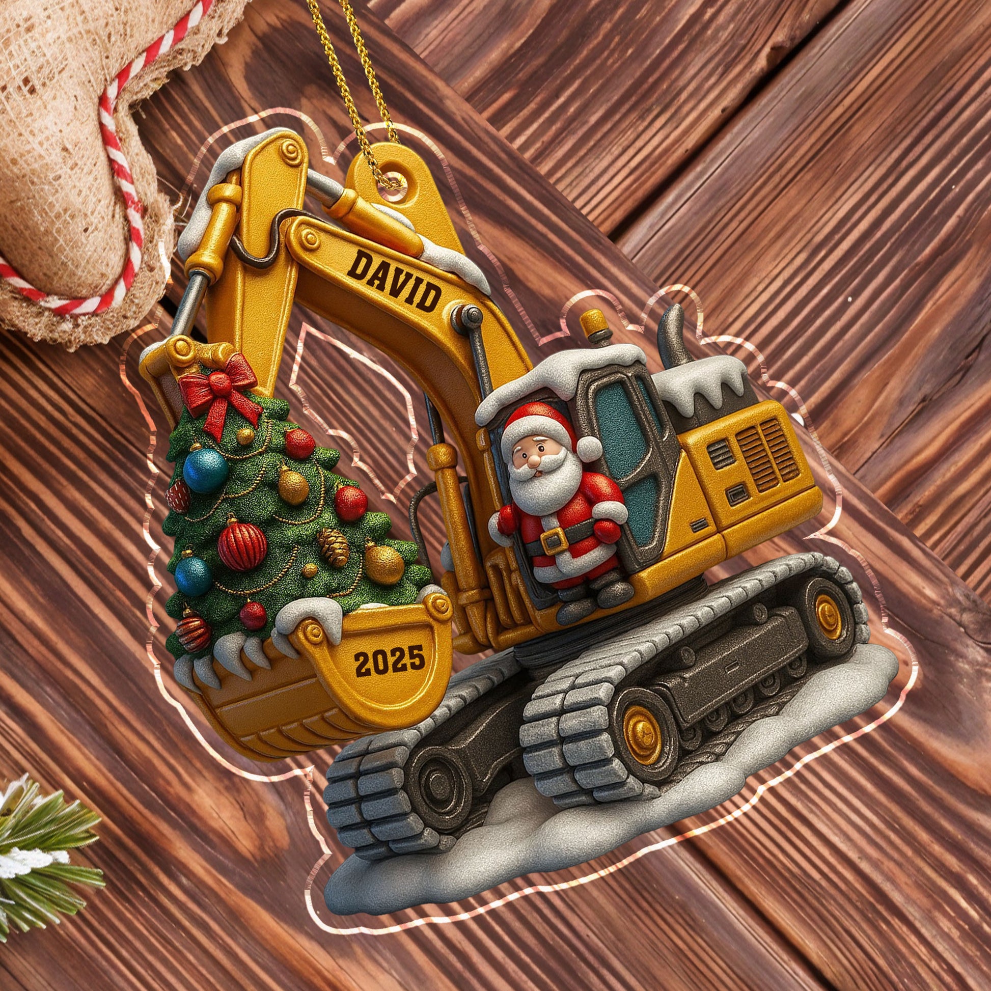 Celebrate A Festive Season With Custom Excavator Ornaments