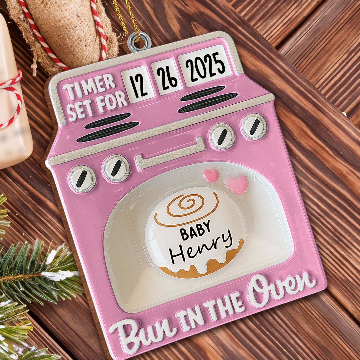 Bun In The Oven With Cute Heart Design