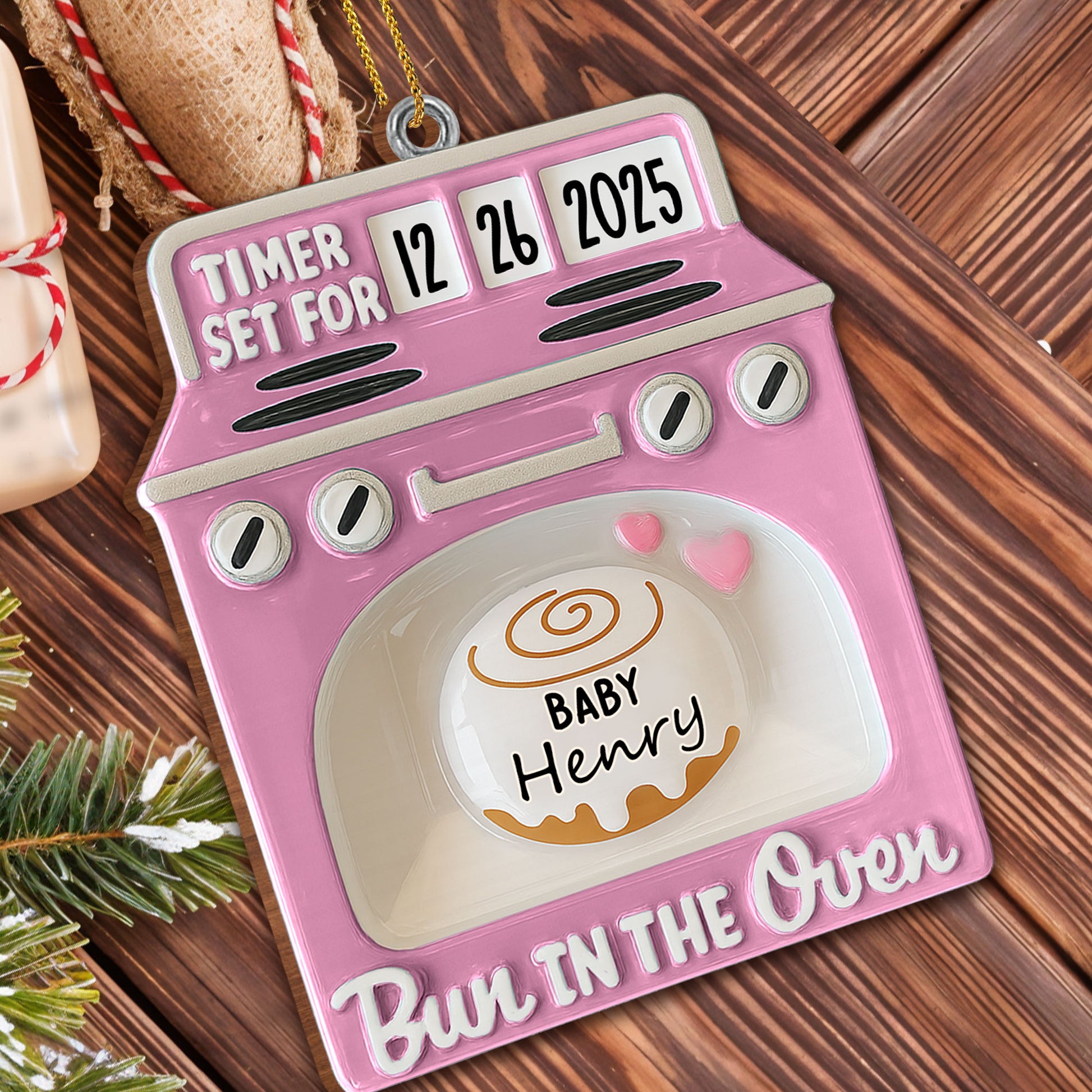 Bun In The Oven With Cute Heart Design