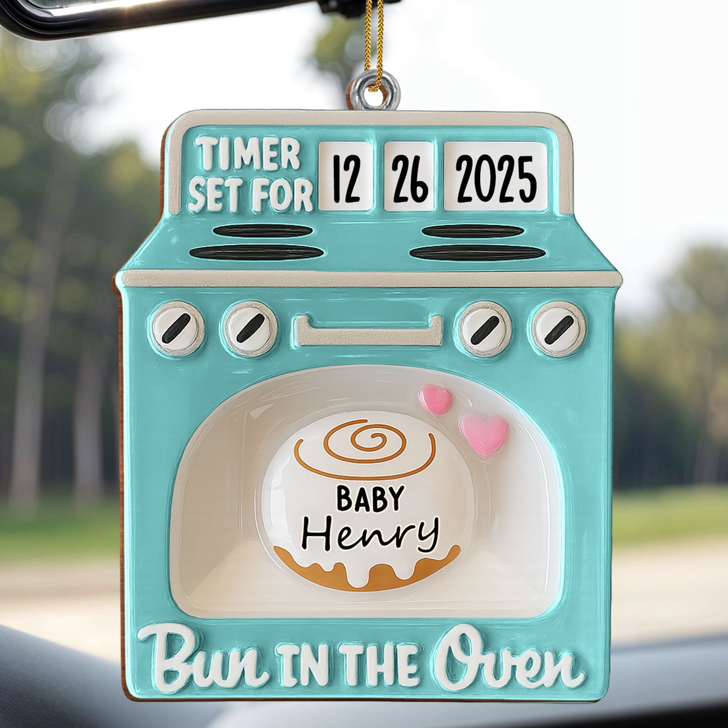 Bun In The Oven With Cute Heart Design