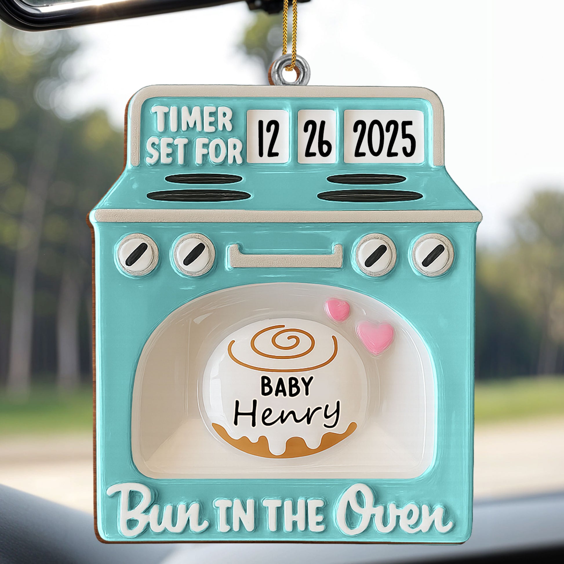 Bun In The Oven With Cute Heart Design