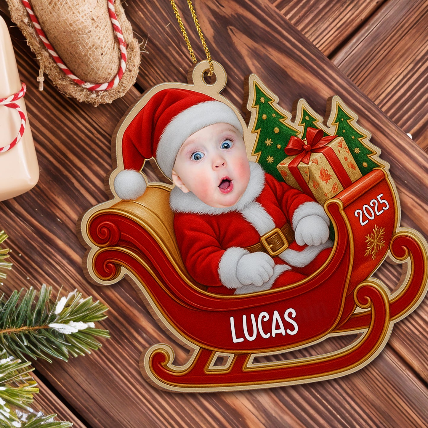 Celebrate Baby's First Christmas In Santa Outfit