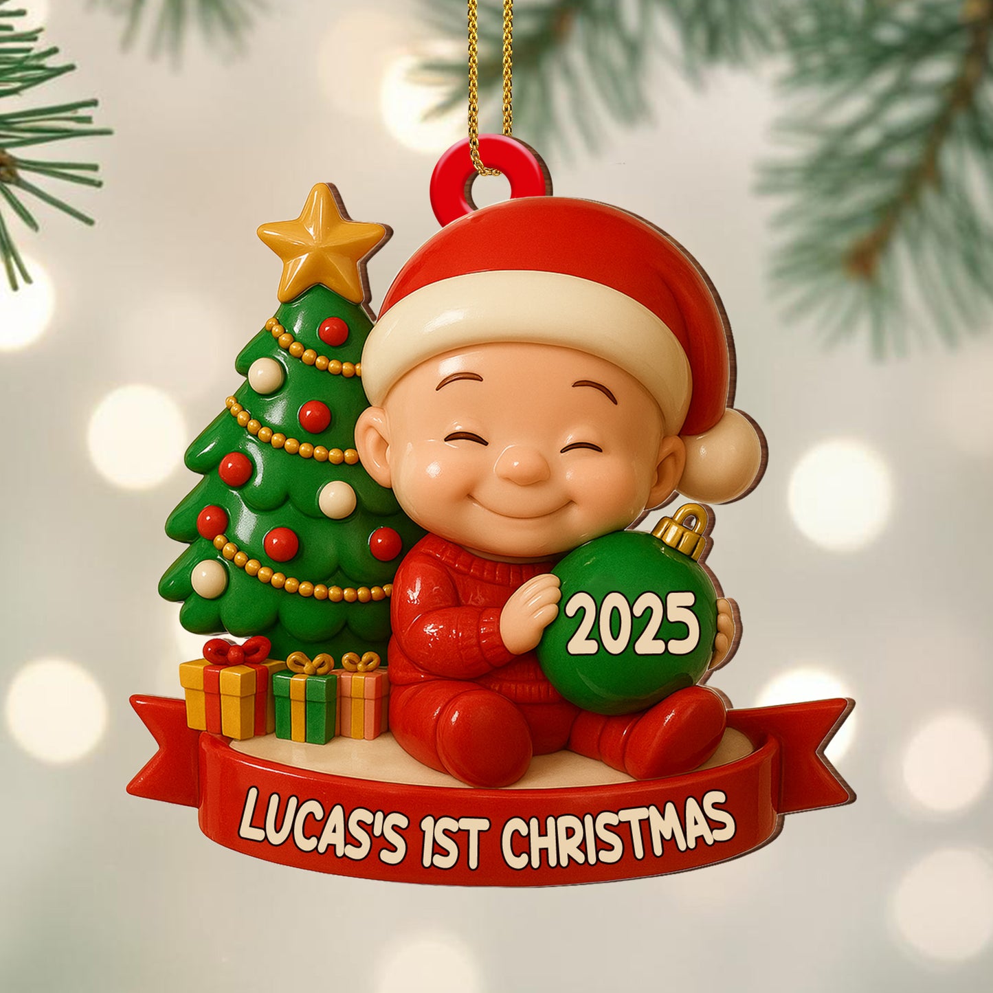 Your 1st Christmas With Christmas Tree And Gifts