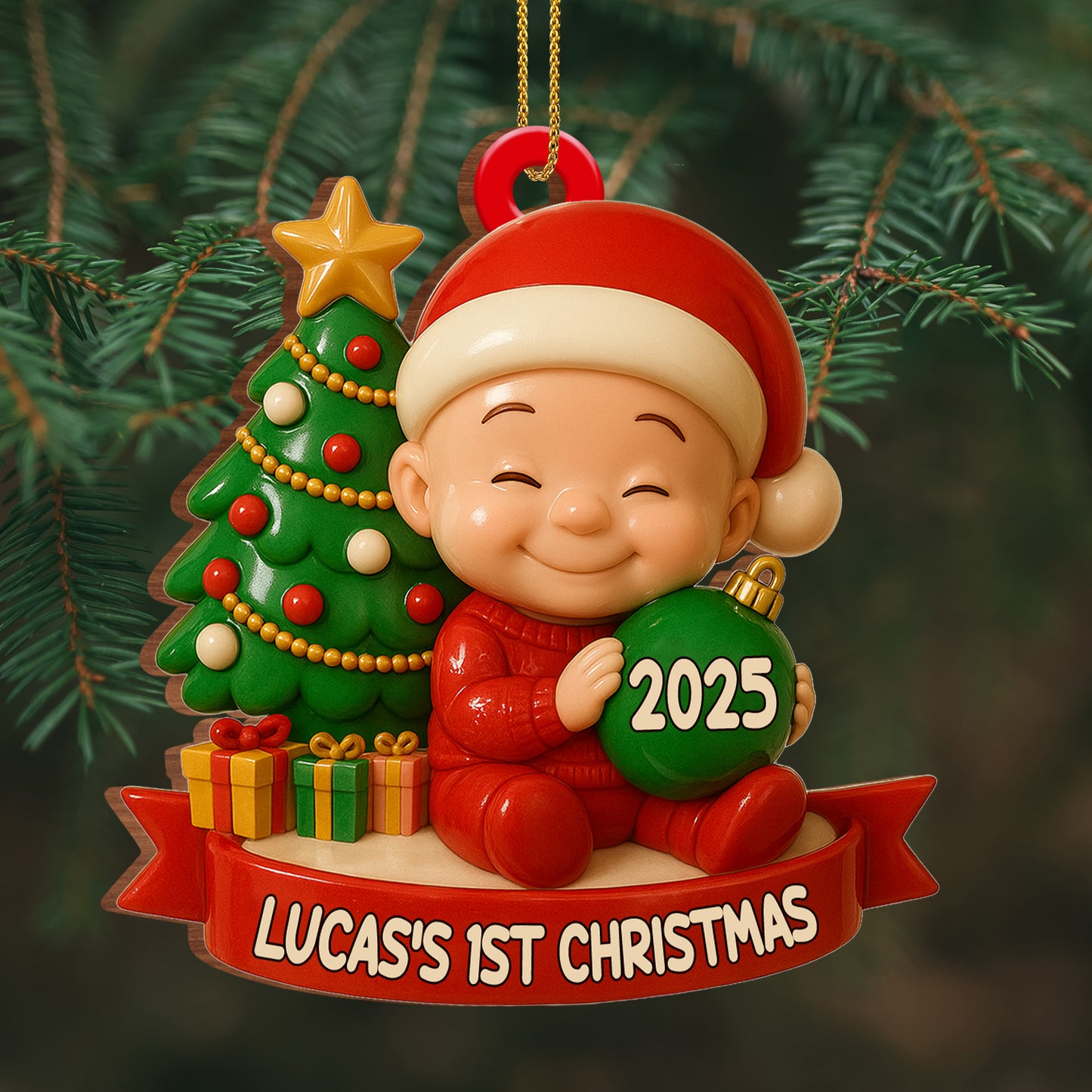 Your 1st Christmas With Christmas Tree And Gifts