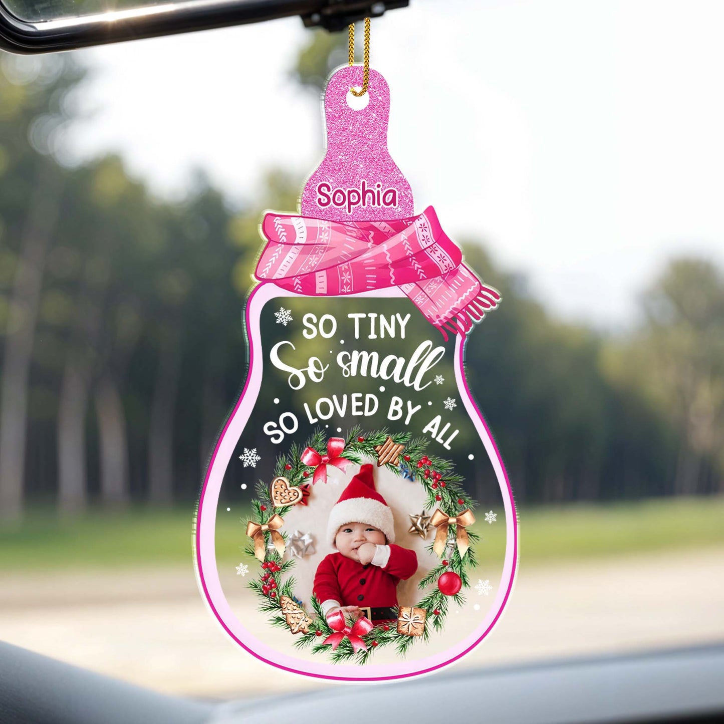 Si petit, si petit, si aimé de tous, le premier Noël de bébé - Décoration acrylique personnalisée, cadeau de Noël - KID215_ACO