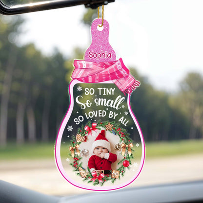 Si petit, si petit, si aimé de tous, le premier Noël de bébé - Décoration acrylique personnalisée, cadeau de Noël - KID215_ACO