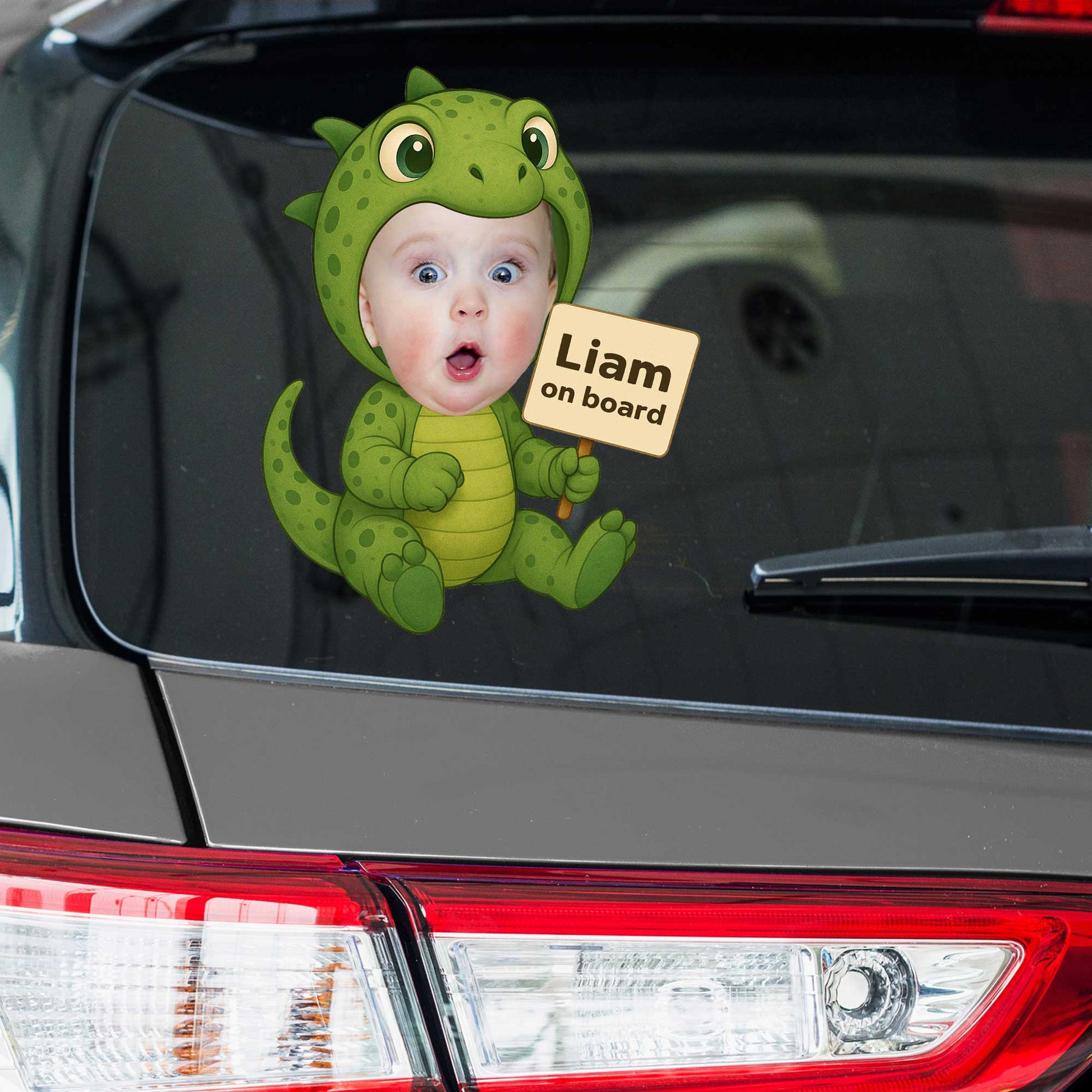 On Board Dinosaur Costume Baby Decal