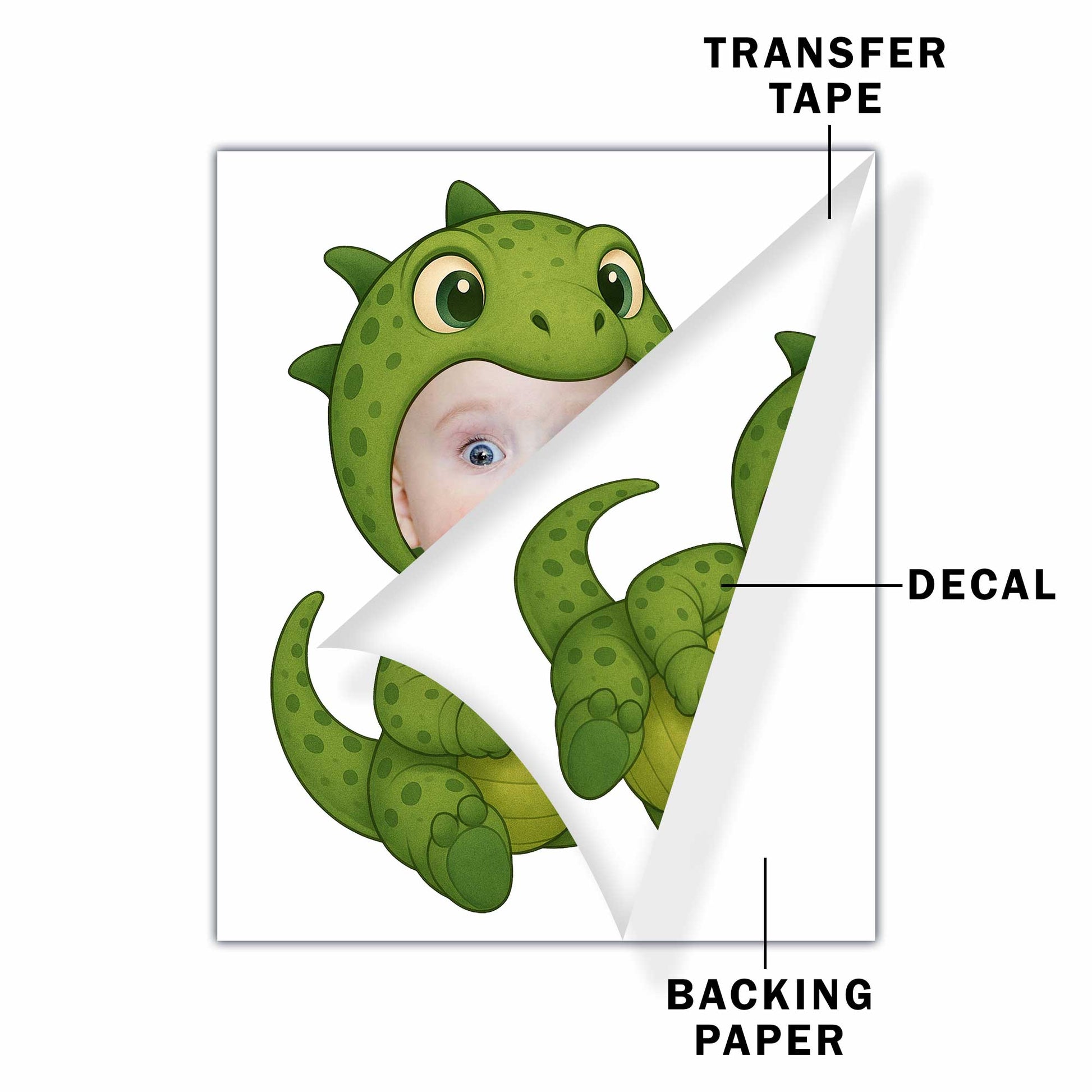 On Board Dinosaur Costume Baby Decal