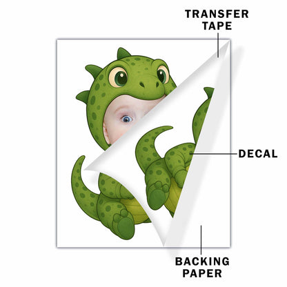 On Board Dinosaur Costume Baby Decal