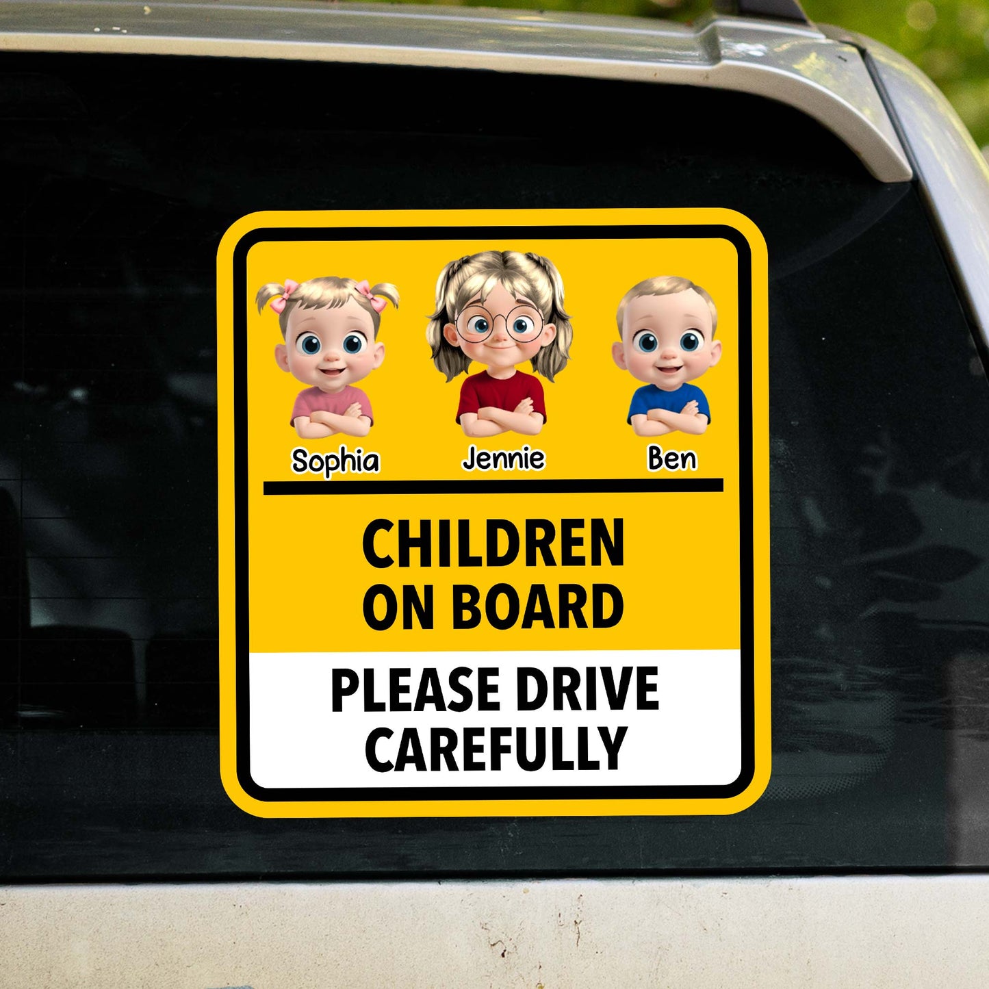 Children On Board, Please Drive Carefully Car Decal