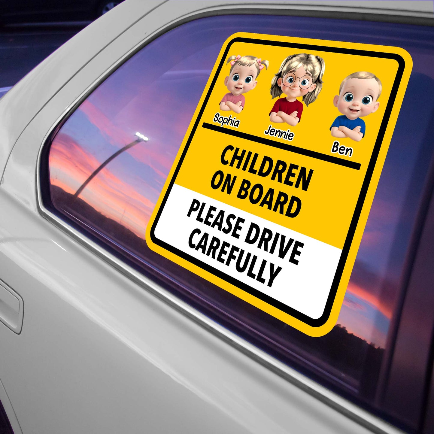 Children On Board, Please Drive Carefully Car Decal