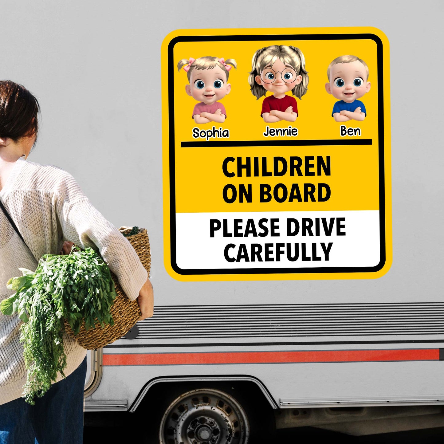 Children On Board, Please Drive Carefully Car Decal