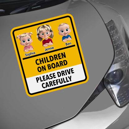 Children On Board, Please Drive Carefully Car Decal