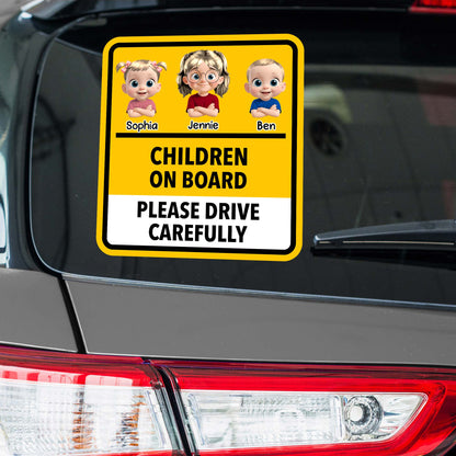 Children On Board, Please Drive Carefully Car Decal