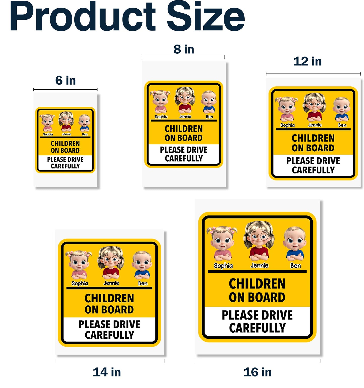 Children On Board, Please Drive Carefully Car Decal