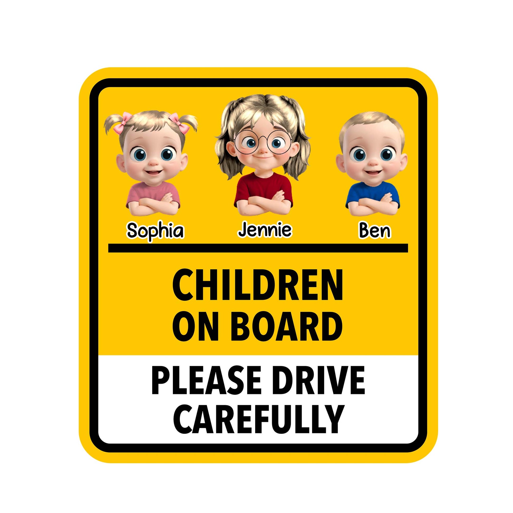 Children On Board, Please Drive Carefully Car Decal