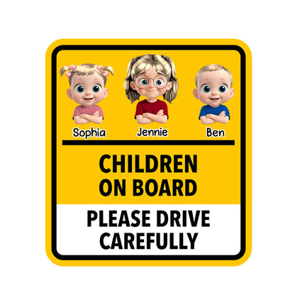 Children On Board, Please Drive Carefully Car Decal