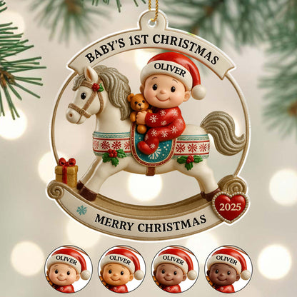 Baby's 1st Christmas On A Rocking Horse
