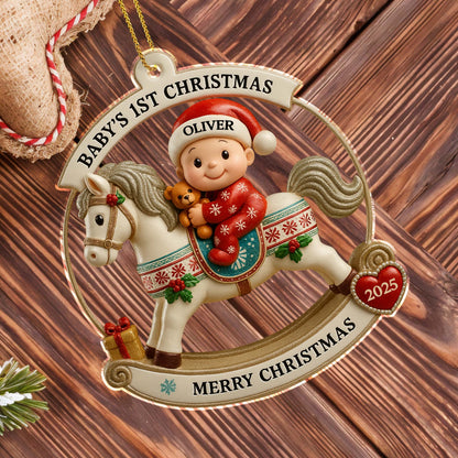 Baby's 1st Christmas On A Rocking Horse