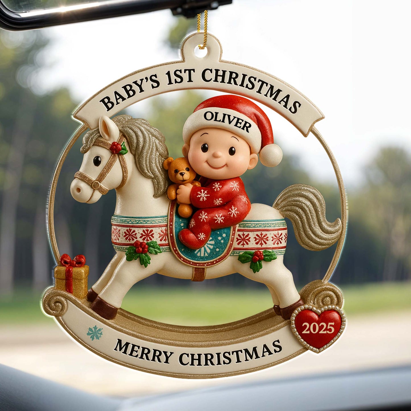 Baby's 1st Christmas On A Rocking Horse