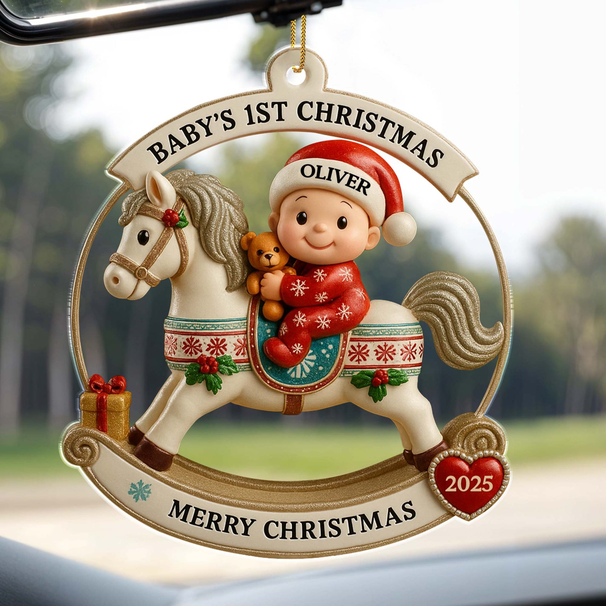 Baby's 1st Christmas On A Rocking Horse