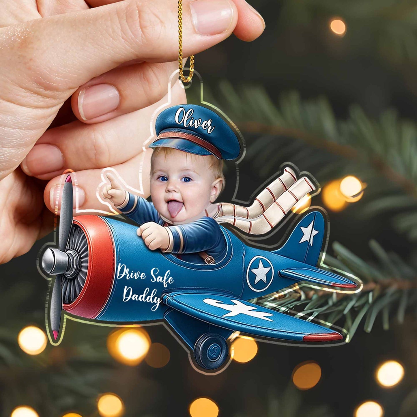 Drive Safe Daddy Baby Pilot Ornament