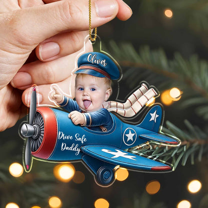 Drive Safe Daddy Baby Pilot Ornament