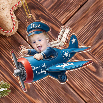 Drive Safe Daddy Baby Pilot Ornament