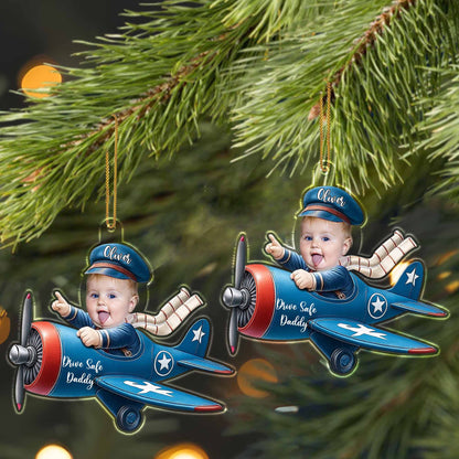 Drive Safe Daddy Baby Pilot Ornament