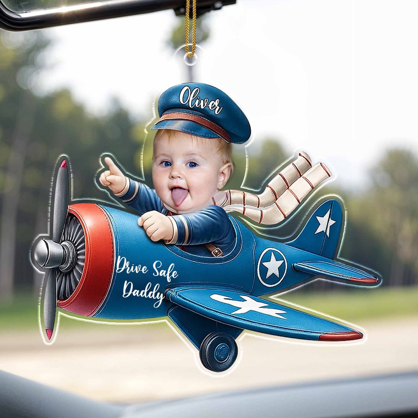 Drive Safe Daddy Baby Pilot Ornament