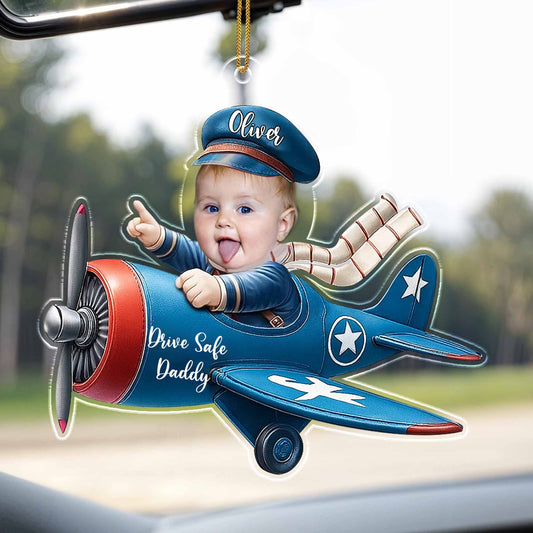 Drive Safe Daddy Baby Pilot Ornament