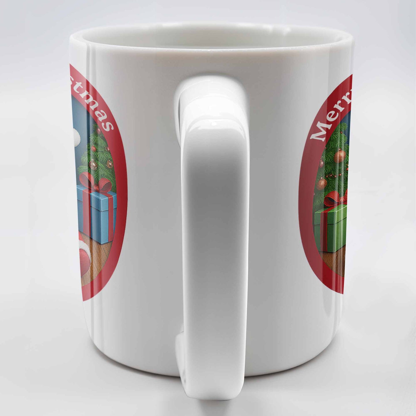 Merry 1st Christmas, Baby With Christmas Tree And Gifts