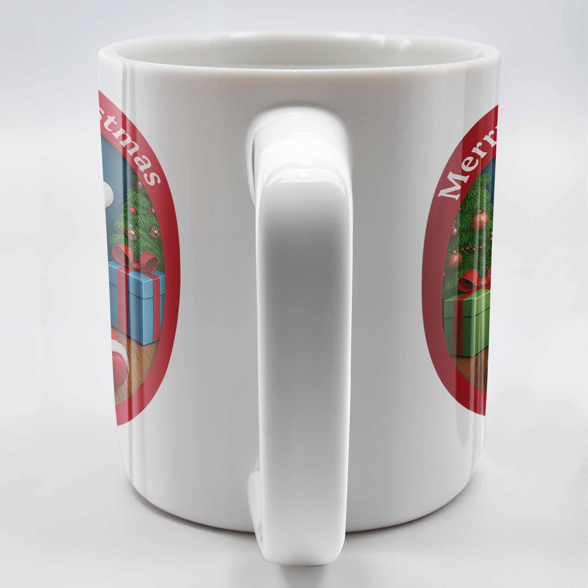 Merry 1st Christmas, Baby With Christmas Tree And Gifts