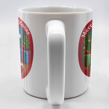 Merry 1st Christmas, Baby With Christmas Tree And Gifts