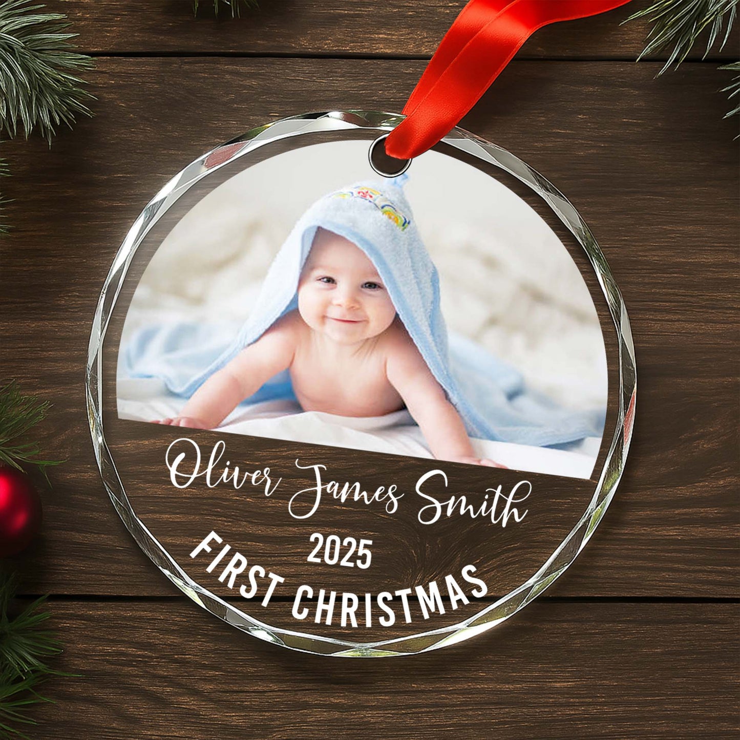First Christmas Baby Photo Ornament