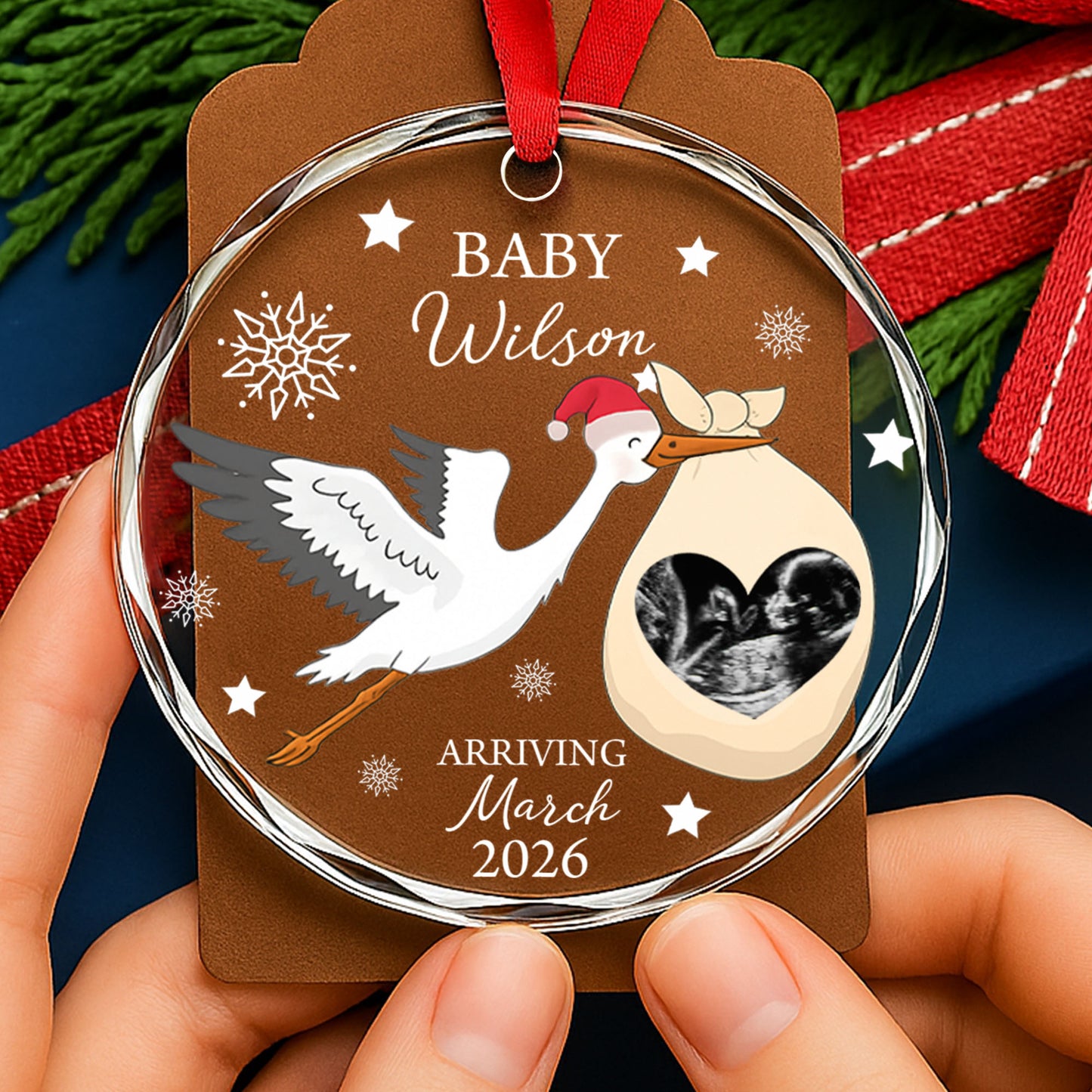 Baby Arriving March, Stork and Ultrasound Design