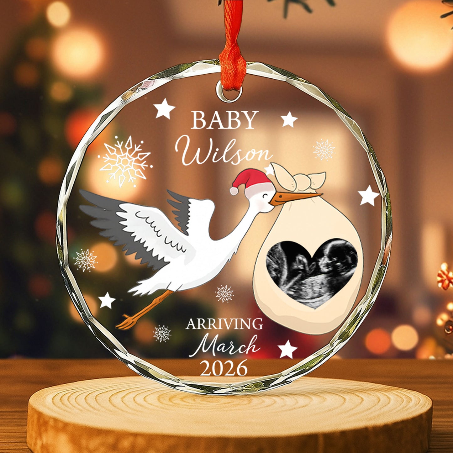 Baby Arriving March, Stork and Ultrasound Design