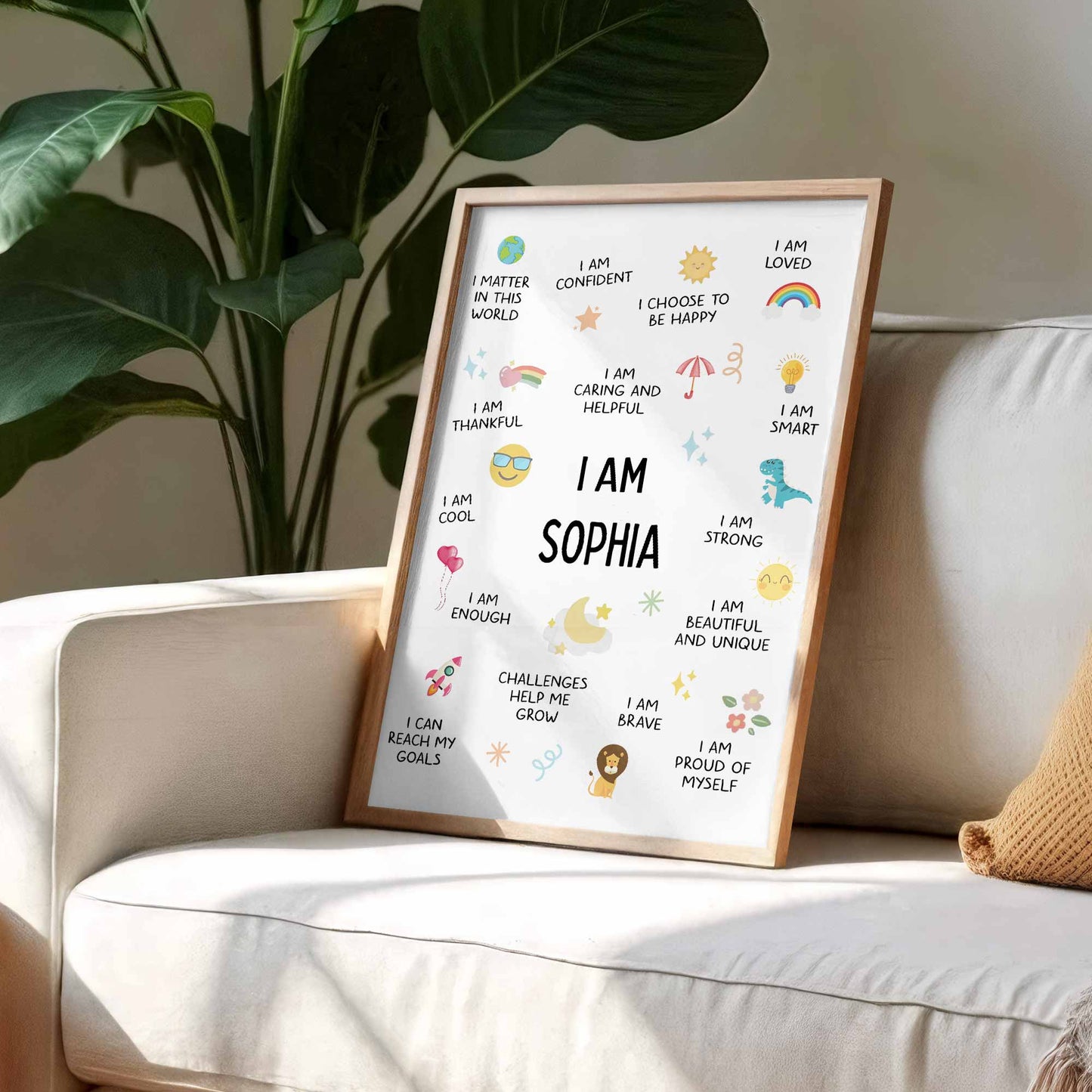 I Am Cool, I Am Proud of Myself, Confidence Boosting Art - Personalized Custom Vertical Poster - KID231_VPOS