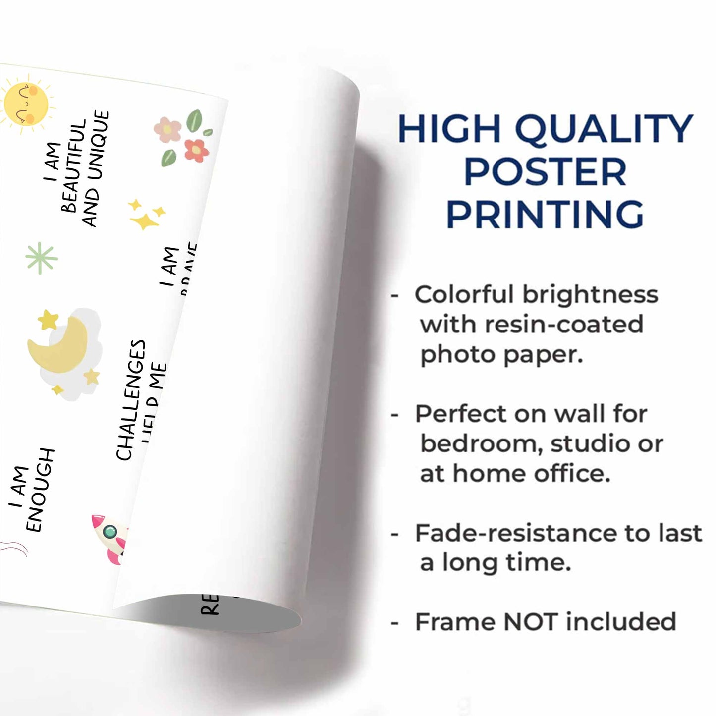 I Am Cool, I Am Proud of Myself, Confidence Boosting Art - Personalized Custom Vertical Poster - KID231_VPOS