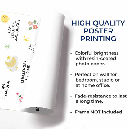 I Am Cool, I Am Proud of Myself, Confidence Boosting Art - Personalized Custom Vertical Poster - KID231_VPOS