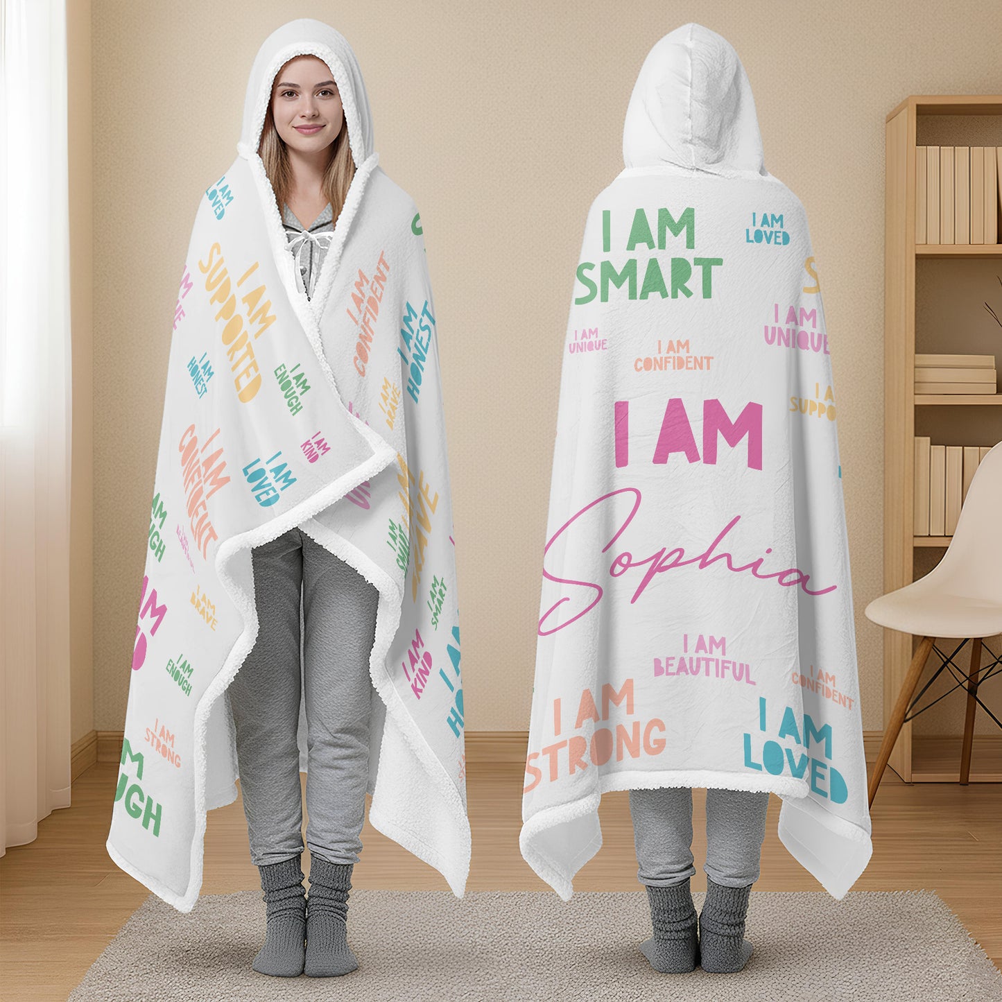 I Am Unique, I Am Brave, Positive Affirmations Blanket